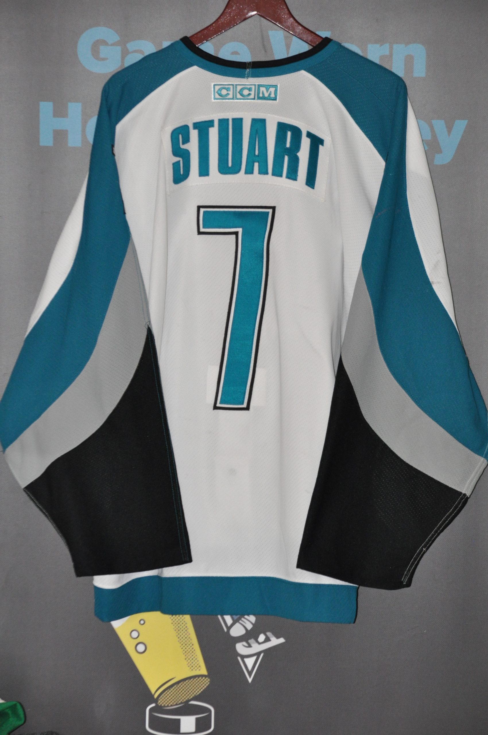 2003-04 San Jose Sharks Brad Stuart. – Hockey Jersey